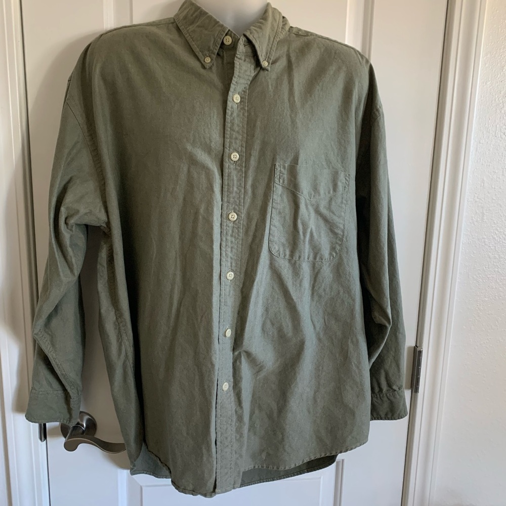 Men’s Green Collared Shirt - American Khakis by Van Heusen Size L